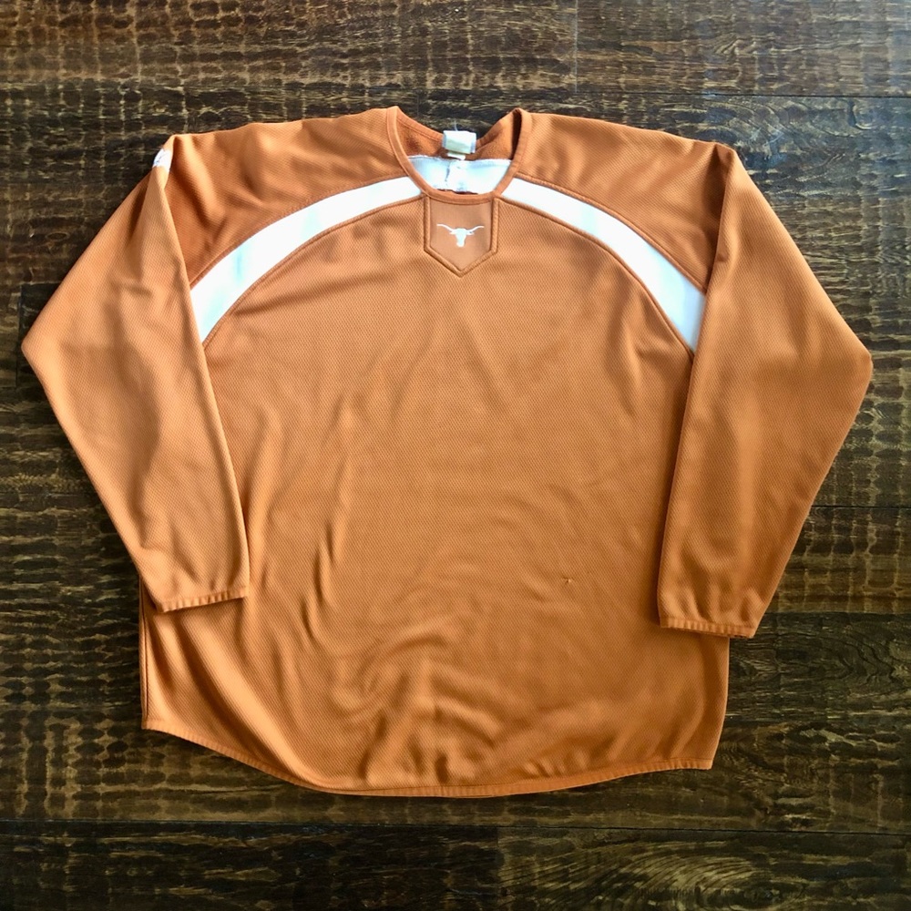 Majestic Orange UT Longhorns Long Sleeve Jersey Style Shirt - Size 2XL (EUC)